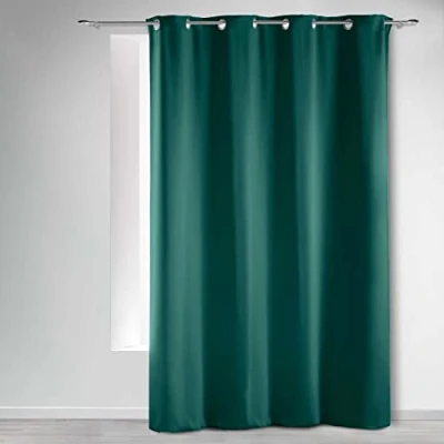 Abbildung von Douceur d&#039;Intérieur, Ösenvorhang, 135 x 240 cm, Blickdicht, Smaragdgrün