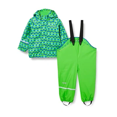 Abbildung von CareTec Baby und Kinder Regenjacke Regenhose mit Fleece Futter im Set, Green (974 4004), 98