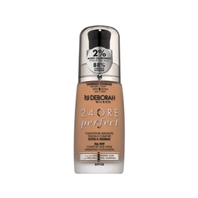 Abbildung von Deborah Milano 24 Stunden Flüssigkeitsfoundation Perfect Feuchtigkeitsspendende SPF 20, Nr. 4 Apricot, 30,0 ml, 1