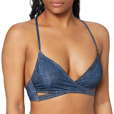 Abbildung von O&#039;Neill Damen PW Baay Denim Print Bikini Top, Blau (Ink Blue), 34