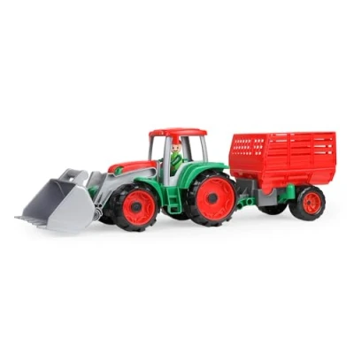 Abbildung von Lena® Spielzeug Traktor TRUXX Traktor, mit Heuanhänger, inkl. Spielfigur, Made in Europe