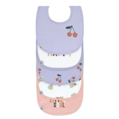 Abbildung von LÄSSIG Baby Kleinkind Lätzchen Set (5 St.) Klettverschluss Baumwolle wasserdicht/Value Pack Bib Happy Fruits Cherry