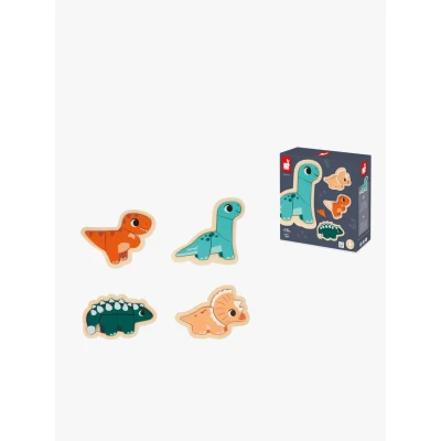 Abbildung von Janod Vier Puzzles Dinosaurier, 14 Teile