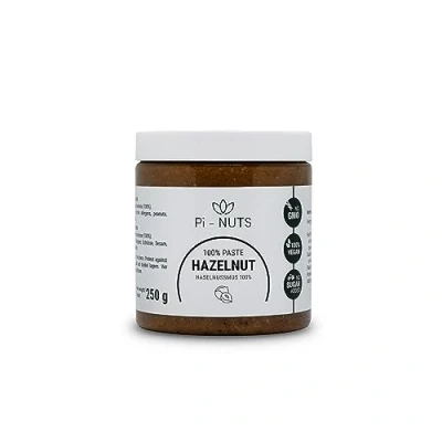 Abbildung von Pi nuts Haselnussmus 100% ohne Zusatzstoffe, Konservierungsmittel ‎Haselnusscreme aus gerösteten und geschälten Haselnüssen Zum Backen, Desserts Frühstück 250 g