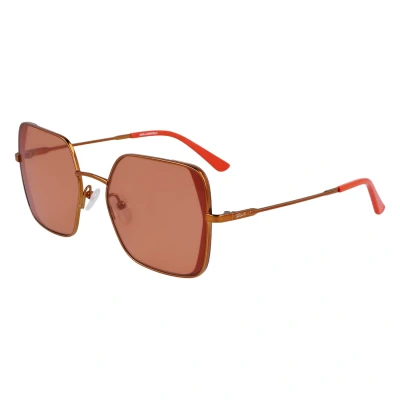 Abbildung von Karl Lagerfeld Damen KL340S 800 Sonnenbrillen Metall Orange Quadratisch