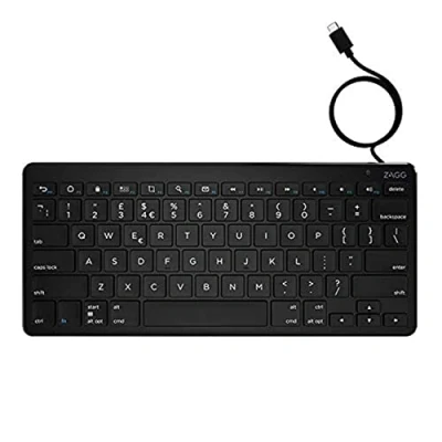 Abbildung von ZAGG USB C Tastatur, Tasten in voller Größe, universal, Schwarz