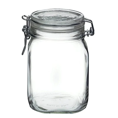 Abbildung von Bormioli Rocco Vorratsglas &quot;Fido&quot;, (Set, 6 tlg., Stück, 1,0l Fassungsvermögen), luftdicht verschließbar, mit Bügelverschluß
