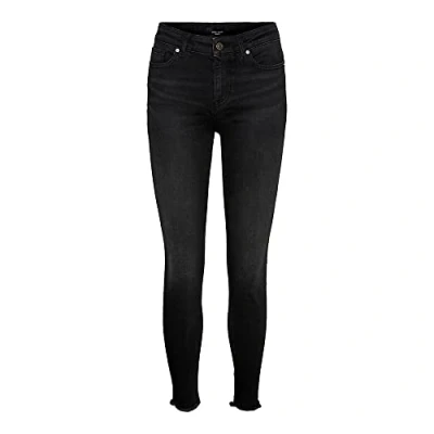 Abbildung von Vero Moda Vmpeach Skinny Jeans Fit, Damen, Größe: Sx30, Black denim