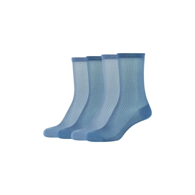 Abbildung von camano Online Ankle 4 PACK Socken, Damen, Größe: 39 42, Cerulean