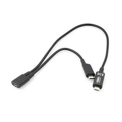 Abbildung von System S Micro USB Eingang zu 2X Ausgang Ladekabel Y Kabel Splitter