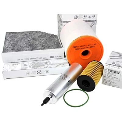 Abbildung von Original Audi Teile A6 A7 4G + Allroad 3.0L TDI Motor Inspektionspaket Filter Service groß 4 teilig CLAB CDUC CLAA CGQB CDUD CKVC CKVB CPNB