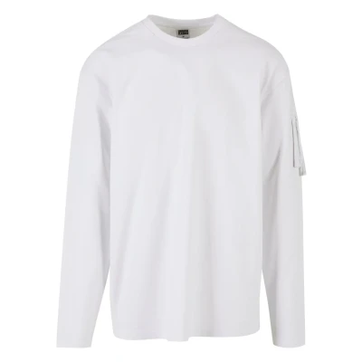 Abbildung von Urban Classics Sleeve Pocket Langarmshirt, Herren, Größe: Large, White