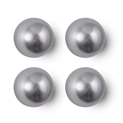 Abbildung von MAUL Neodym Kugelmagnet Magnet mit hoher Haftkraft für einen vielseitigen Einsatz rund elegantem und modernem Design Ø 15 mm 4er Pack hellsilber