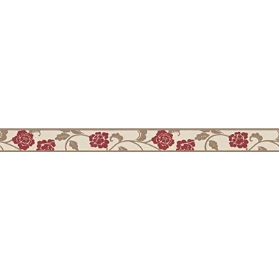 Abbildung von A.S. Création Bordüre &quot;Only Borders&quot;, Retro floral, Rosen Struktur Floral Selbstklebend