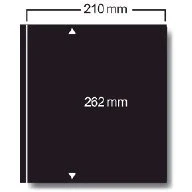 Abbildung von SAFE Einsteckblätter Nr. 421 für Compact A4 Album I schwarz aus ph neutralem Karton 1 Klemmstreifen Blattformat 240 x 305 mm (VE) 10 Blätter