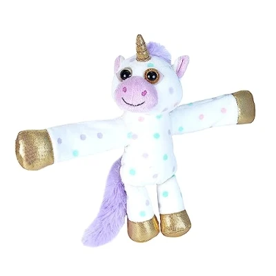 Abbildung von Wild Republic 19582 Huggers Schnapparmband Kuscheltier, Plüschtier, Polka Dot Einhorn 20 cm