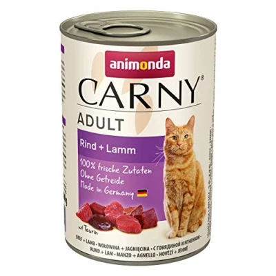 Abbildung von animonda Carny Adult Katzenfutter, Nassfutter für ausgewachsene Katzen, Rind + Lamm, 6 x 400 g