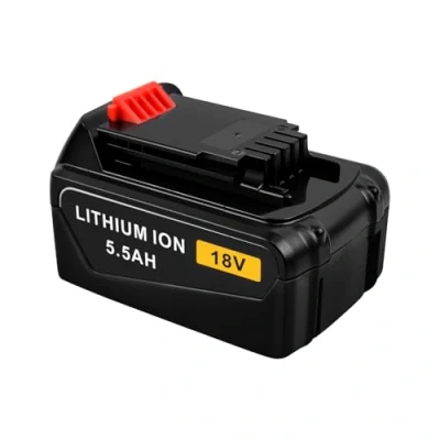 Abbildung von iPrize 18V 5.5Ah Li Ion Ersatzakku für Black+Decker BL2018 XJ BL1518 BL4018 LB20 LBX20 LBXR20 LBXR2020 OPE LBXR20B 2 LB2X4020