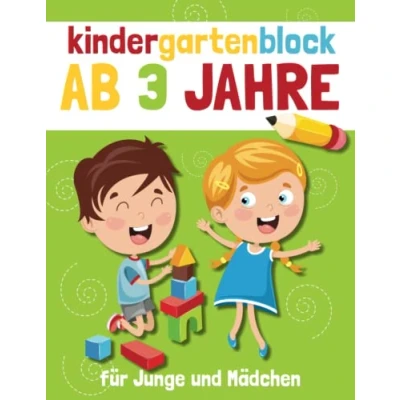 Abbildung von Kindergartenblock ab 3 jahre für Junge und Mädchen: Spielen lernen kinder.