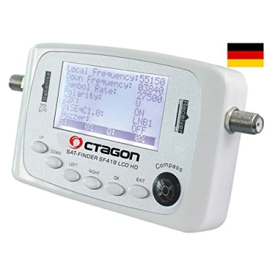 Abbildung von Octagon SF 418 HQ Satfinder LCD HD HDTV FULLHD 3D Sat Finder ASTRA HOTBIRD TURKSAT EUTELSAT U.S.W NEU