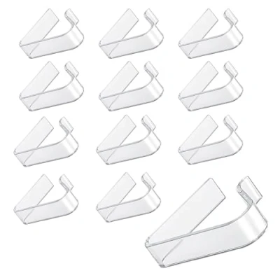 Abbildung von Tischdeckenklammer, 12 Stück Tischdeckenklammern Kunststoff Tischdecken Halterung Clips Transparent Tischdeckenhalter Klemmen