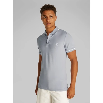 Abbildung von Calvin Klein Jeans Tipping SLIM Poloshirt, Herren, Größe: Medium, Aleutian
