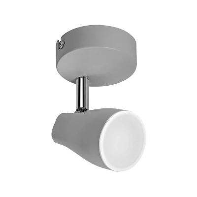 Abbildung von LEDVANCE LED SPOT PEAR Deckenanbau Spot, grau, 4.3W, 210lm, bietet gerichtetes Licht mit warmweißer Lichtfarbe, flexiblem GU10 Strahler, Lampe enthalten, IP20 Schutzklasse, 2700K