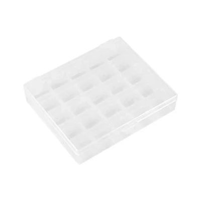 Abbildung von Bewinner Kunststoff 25 Spulenkästen Organizer, Leere Spulenkapsel Maschine Nähen Lagerung Clear Box für Spulen