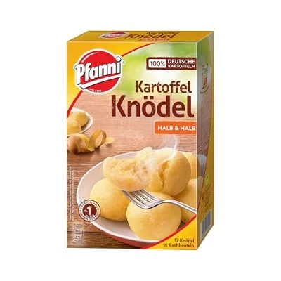 Abbildung von Pfanni Kartoffel Knödel Halb &amp; der Klassiker für ein leckeres Kartoffelgericht mit 100% deutschen Kartoffeln 7x 400 g