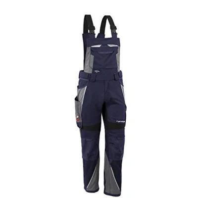 Abbildung von Qualitex Workwear Arbeitslatzhose moderne Latzhose IRON aus Lyocell, Cordura &amp; Stretch Reflexelemente (1 tlg) funktionaler Blaumann mit 19 Taschen Atmungsaktiv Verstellbar