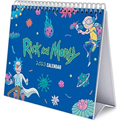 Abbildung von Grupo Erik Tischkalender 2023 Rick &amp; Morty Kalender Quer Format zum Aufstellen FSC zertifiziert Offizielle Lizenz