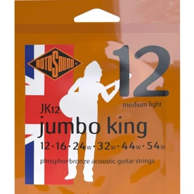 Abbildung von Rotosound Phosphor Bronze Saiten für Akustikgitarren, Stärke Medium Light 12 16 24 32 44 54