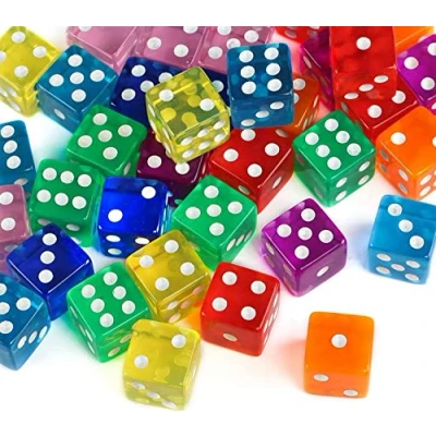 Abbildung von GWHOLE 40 Stück Würfel Bunt Set 6 Seitig, 16 mm