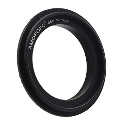 Abbildung von 55mm to NEX Retroadapter/Makro Umkehrring Ring,Kompatibilität für E Kamera A6300,A7,A7R,A7II,A7S,NEX 6,NEX 5,NEX 3; 5N,zum umgekehrten Anschrauben eines Objektivs Makroaufnahmen