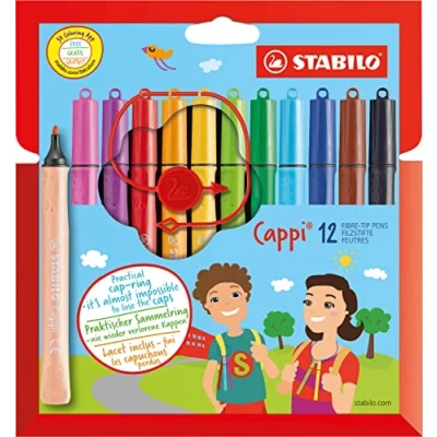 Abbildung von STABILO Filzstift mit Kappenring Cappi Schulstift Bürostif 12er Pack