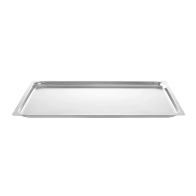Abbildung von HENDI Gastronorm Backblech, Temperaturbeständig von 40 bis 300C, Geschirrspülmaschinengeeignet, Stapelbar, Einschubblech, GN2/1, 650x530x(H)20mm, Edelstahl 18/10