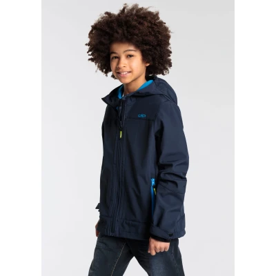 Abbildung von CMP KID FIX HOOD Unisex Softshelljacke für Kinder, Größe: 140, Blue river