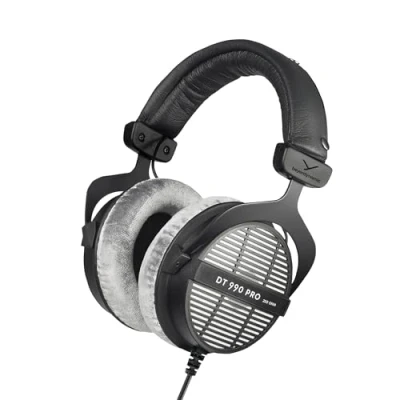 Abbildung von beyerdynamic DT 990 PRO einseitig kabelgebundener Over Ear Studiokopfhörer für Mixing, Mastering und Editing mit 250 Ohm. Made in Germany