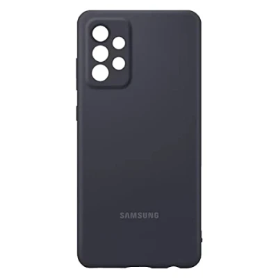 Abbildung von Samsung Galaxy A72 Hülle Silikon Soft Case/Backcover Handyhülle Schwarz