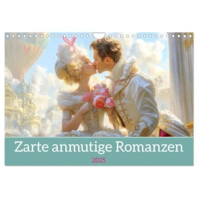Abbildung von Zarte anmutige Romanzen (Wandkalender 2025 DIN A4 quer), CALVENDO Monatskalender
