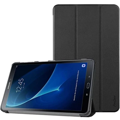 Abbildung von ProCase Hülle für Galaxy Tab A 10.1, Slim Smart Cover Ständer Folio 10.1 Zoll Tablet SM T580 T585 2016 Schwarz