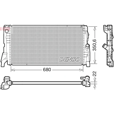 Abbildung von DENSO DRM05118 Kühler, Motorkühlung 680 372 22