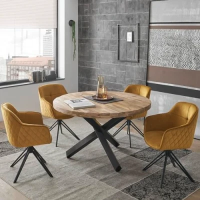 Abbildung von moebel dich auf Esszimmer Set ACE, (Set, Esstisch mit 4 Stühlen), Mango Massiv, Küchentisch Sitzgruppe