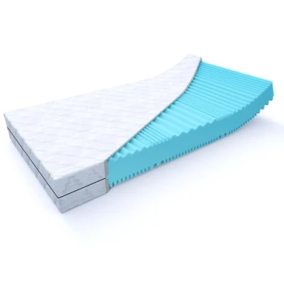 Abbildung von MSS e.K. Aqua Deluxe 7 Zonen Wellness Kaltschaummatratze 140 x 180 21 cm (Kernhöhe 19 cm) Härtegrad H4 &amp; H5 Matratze Wendematratze Kaltschaum Oeko TEX