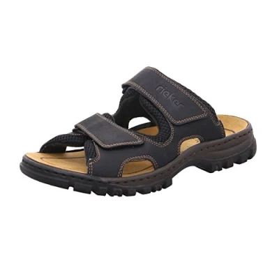 Abbildung von Rieker Pantolette flach, Herren, Größe: 42, Black Schuhe