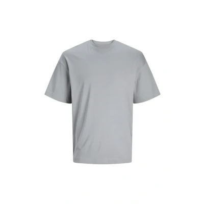 Abbildung von Jack &amp; Jones Einfarbiges Kurzarm Dropped Shoulder Tshirt basic, Herren, Größe: Small, Grau