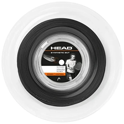 Abbildung von HEAD Unisex Adult Synthetic Gut (200m Reel) Tennis Saite, Schwarz, 1.30 mm / 16 g
