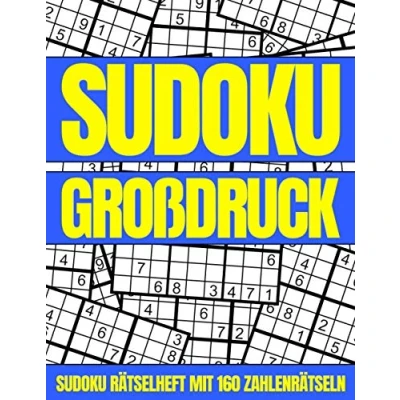 Abbildung von Sudoku Großdruck: Rätselheft mit 160 Zahlenrätseln in großer Schrift für Senioren Schwierigkeitsstufen einfach bis schwer