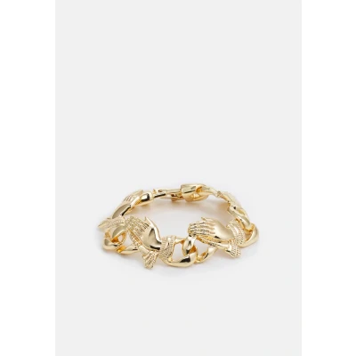 Abbildung von Urban Classics PRAY Hands Bracelet Unisex Armband goldcoloured, Herren, Größe: S/M, Gold coloured