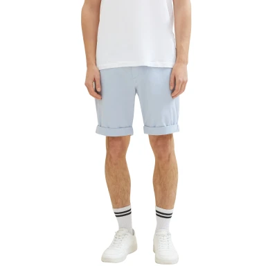 Abbildung von TOM Tailor Denim Shorts, Herren, Größe: Small, Light blue white dobby